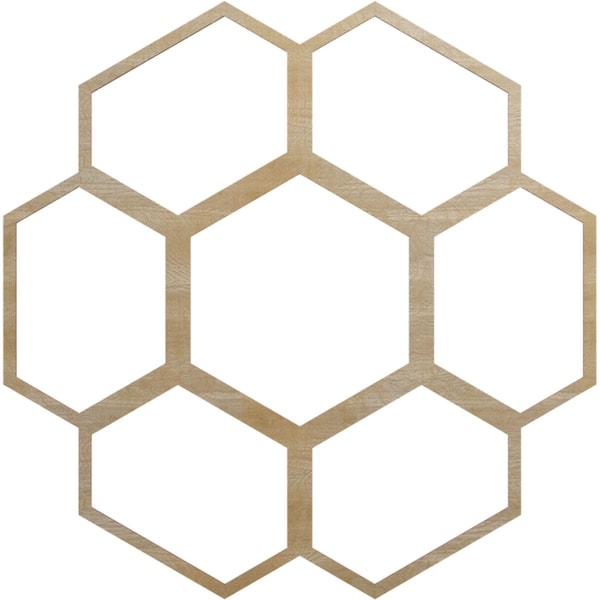 Ekena Millwork Florin Wood Fretwork Pierced Ceiling Medallion, Hickory, 36"OD x 12 5/8"ID x 3/8"T CMWP36X36X0375FOHI - main